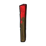 cartoon bloody wooden post N4