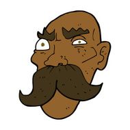 cartoon angry old man N229