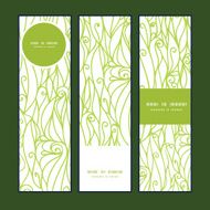 Vector abstract swirls texture vertical banners set pattern background