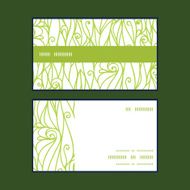 Vector abstract swirls texture horizontal stripe frame pattern business cards N2