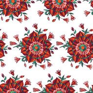 Seamless texture with abstract flowers Endless background