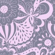 seamless texture with abstract flowers N6