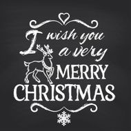 Merry Christmas on blackboard background N6