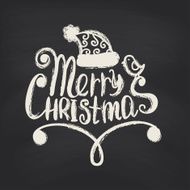 Merry Christmas on blackboard background N7