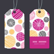 Vector abstract textured bubbles vertical stripe frame pattern tags set N2