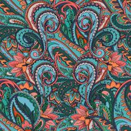 Paisley background Seamless color pattern