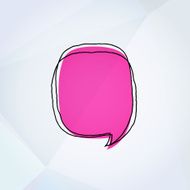 Colorful Vector Doodle Speech Bubble Drawing On Paper N4