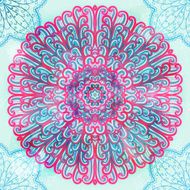 Hand drawn circular ornament N7
