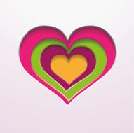 Colorful Paper Hearts