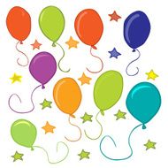baloons and stars