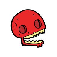 cartoon spooky skull N270