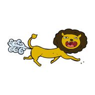 cartoon farting lion N4