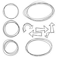 Hand Drawn Scribble Circles vector design elements