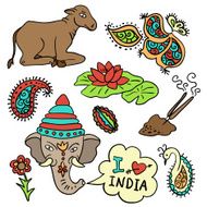 Set of icons - India (vector)