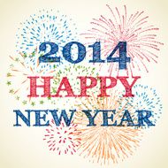 New Year&#039;s Fireworks Drawing