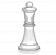 Sketch Chess queen Stripe