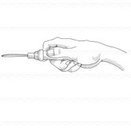 Sketch Screwdriver hand