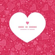 Vector doodle hearts heart silhouette pattern frame N18