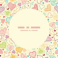 Vector doodle hearts heart silhouette pattern frame N19