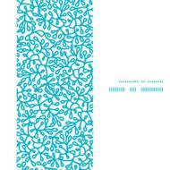 Vector abstract underwater plants vertical frame seamless pattern background