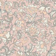 ethnic flowers seamless pattern