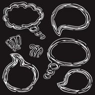 Hand Drawn Speech Bubbles Set N4