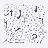 Set of hand-drawn arrows N2