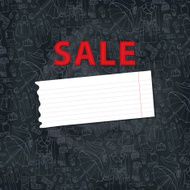 Females outerwear accessories sale background Sketchy chalkboard