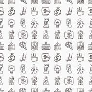 seamless doodle business background