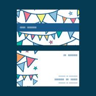 Vector colorful doodle bunting flags horizontal stripe frame pattern business