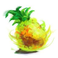 drawing pineapple