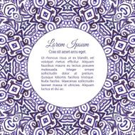 Purple watercolor doodle decorative pattern Circle frame