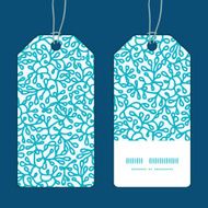 Vector abstract underwater plants vertical stripe frame pattern tags set N2