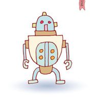 Doodle Robot cartoon vector illustration N44