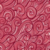 Beautiful curly waves seamless pattern