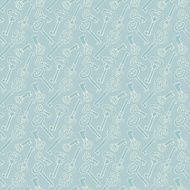 Seamless pattern with outline vintage keys N8
