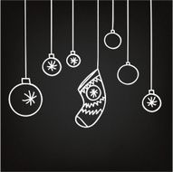 New Year and Christmas background blackboard N2