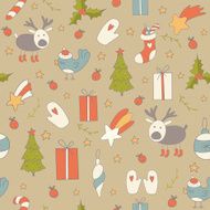 Seamless pattern with Christmas elements N11