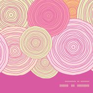 Vector doodle circle texture horizontal frame seamless pattern background