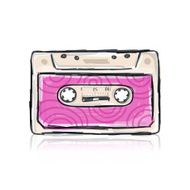 Retro cassette sketch for your design