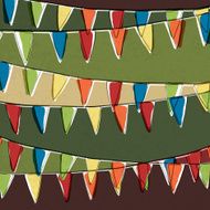 Party pennant bunting Happy holiday background vector EPS10