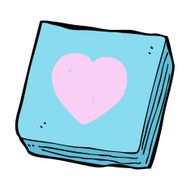 cartoon love heart notes pad N4