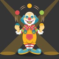 Circus clown Vector flat illustration
