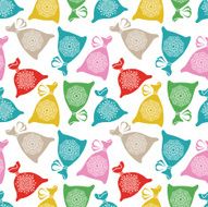 Christmas Santa&#039;s bags Vector seamless pattern N2