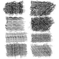 vector set of ink lines hand drawn textures scribbles N4