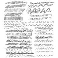 Hand-drawn vector line border set and design element N6