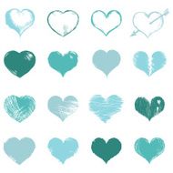 Vector Set of Sketch Hearts N6