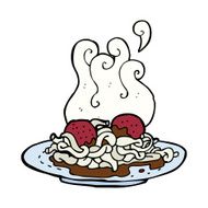 cartoon spaghetti and meatballs N16