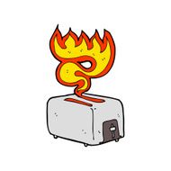 cartoon burning toaster N4