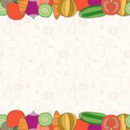 Decorative vegetables background with place for text N2